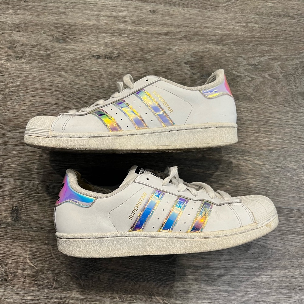 adidas superstar holographic sneakers